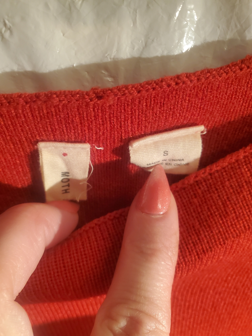 Moth Red Knit Tunic Top - Picture 3 of 3